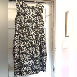 Elegant Silk Dress in a Modern Momochrome Design